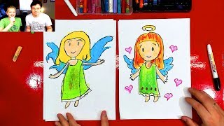 Как нарисовать АНГЕЛА на 8 марта
