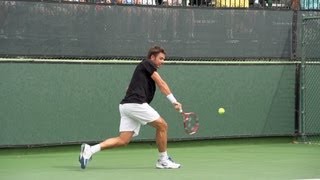Stanislas Wawrinka Forehand and Backhand In Super Slow Motion 2 - Indian Wells 2013 - BNP Paribas