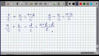 32. Matematika-5: Bir xil maxrajli kaslarni qo'shish va ayirish