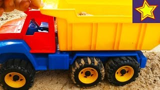Машинки Игрушки на песке Играем в машинки Kids construction vehicles