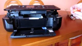 Canon Pixma MG5750 rozpakowanie i pierwsze uruchomienie w sieci.