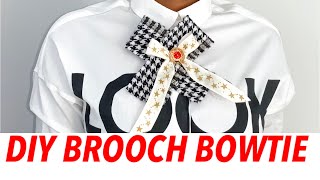 Bow tie Jabot Tutorial /How to hand sew a neck collar bow tie for beginners