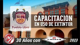 Entrenamiento en uso de Extintores Amerex por ABC Importaciones & Servicios y Defensa Civil