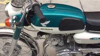 Honda CB125 K2 1968 - Candy Blue Green - Slow Motion