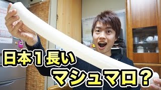 日本一長いマシュマロ？をいろんな食べ方試してみた！
