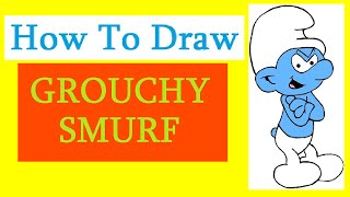 How to Draw a Grouchy Smurf / Как нарисовать Смурфика Ворчуна