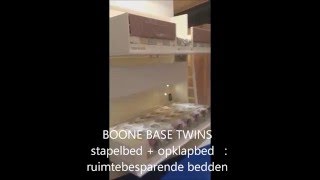 BOONE BASE TWINS stapelbed   opklapbed  ruimtebesparende bedden
