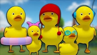 пять маленьких уток | Коллекция потешки | дети рифмовать | Five Little Ducks | Rhyme | Kids Video