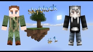 Зимние приключения skyblock на сервере с другом #1