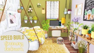 The Sims 4 Speed Build | GREENERY BEDROOM + CC Links