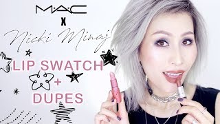 MAC X NICKI MINAJ NUDE LIPSTICKS Fair Skin Swatches & Dupes | Fair Skin NC15