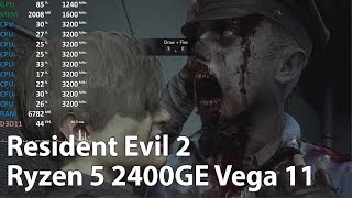 Resident Evil 2 on Ryzen 5 2400GE Vega 11 iGPU - Gameplay Benchmark Test