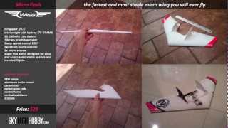 Micro Flash RC Flying Wing Super Sonic Speeds 20" Mini Wing