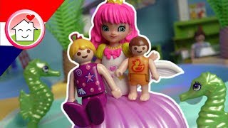 Playmobil filmpje Nederlands Het zeemeerminnenfeest in het waterpark - Familie Huizer