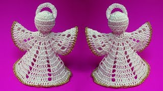 ПРЕЛЕСТНЫЙ АНГЕЛ крючком на Рождество   How to crochet christmas angel