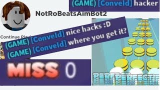 Trolling People in RoBeats with name "AimBot"... - Roblox RoBeats