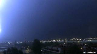 Gwałtowna nocna  burza w Warszawie -30.08.2015- Loud Thunderstorm Warsaw