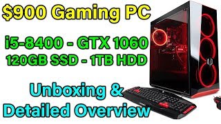 $900 Gaming PC - i5-8400 & GTX 1060 - Unboxing & Overview
