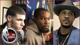 Best NBA Interviews: Lonzo Ball, Carmelo Anthony and Kevin Durant [12.3] | ESPN