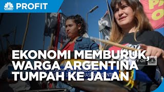 Ekonomi Memburuk, Ribuan Warga Argentina Berunjuk Rasa