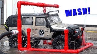 Home Made PVC "TOUCHLESS" RC TRUCK WASH! DIY PROJECT: Waterproof Trucks ONLY!