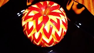 ART IN APPLE - FRUIT CARVING & APPLE DECORATION - APPLE DESIGN - APPLE CARVING