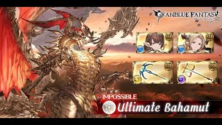 [GBF] Ultimate Bahamut Solo Feat 2 Evoker Water and Highlander Cosmos Staff [No Thor & Typhon]
