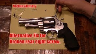 ALTERNATIVE FIX: S&W Rear Sight Windage Screw on a Smith and Wesson Revolver