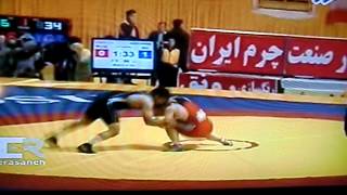 Mehdi Rostampour. Iran TV. Saeed Ebrahimi - Ibragim Saidov. world cup 2009 - Tehran
