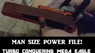 Man size power file. Angle grinder hack.