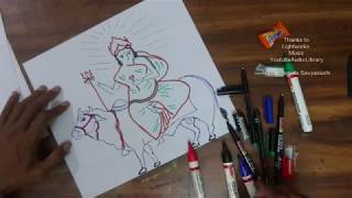 Dussehra  Navaratri - How To Draw Devi Maa Shailputri