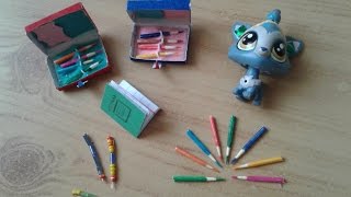 Моя канцелярия для ЛПС. Делаем сами пенал, тетрадь, карандаши и ручки для LPS