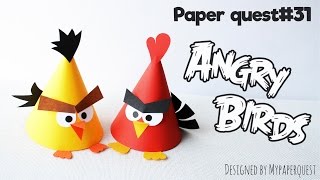 Как сделать поделку Angry Birds Энгри Бердз своими руками / How to make Angry Birds - My Paper Quest