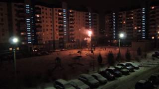 Новогодний салют во дворе - Nikon P310