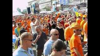 Euro 2012. Kharkov. Parade of fanaticisms before a match Holland is Denmark .