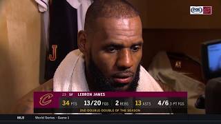 LeBron James discusses starting at point guard, win over Bulls | Cavs Live postgame