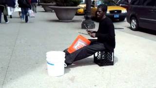 Man drumming in Chicago!