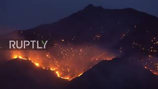 Spain: Efforts continue to contain Sierra Bermeja wildfire on southern coast
