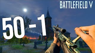 50-1 SNIPING ONLY ON THE NEW MAP! | Battlefield 5 Night Map Gameplay