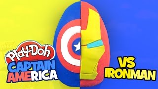 Captain America Civil War Play-Doh Surprise Egg with Captain America vs Iron Man with Avengers Toys