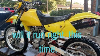 Will it run pt.3.  Motorcycle salvage yard  2001 Suzuki Drz 250