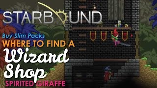 Where to find a Glitch Wizard Shop, Starbound Spirited Giraffe
