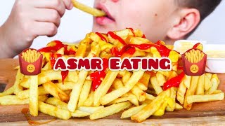 ASMR EATING FRENCH FRIES●АСМР ИТИНГ КАРТОШКА ФРИ●NO TALKING●HUNGRY RUSSIAM BOY