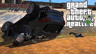 РЕАЛЬНАЯ ЖИЗНЬ В GTA 5 - СТРАШНАЯ АВАРИЯ! УПАЛИ С ВЫСОКОГО МОСТА!
