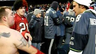 seahawk fan fights niner fan 2009