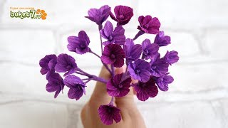 Маленькие цветы из бумаги ☆ Мелкоцвет из гофрированной бумаги Своими Руками ☆ Поделки из бумаги