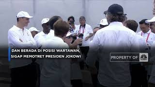 Aksi Kocak Menteri PUPR Basuki Hadimuldjnono ‘Nyamar’ Jadi Wartawan Saat G20