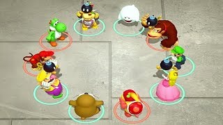 Super Mario Party - 4 Player Minigames - Yoshi DK Wario Mario All Minigame