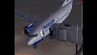 FSX PMDG. B737 перелёт Сочи URSS- Москва Домодедово UUDD.