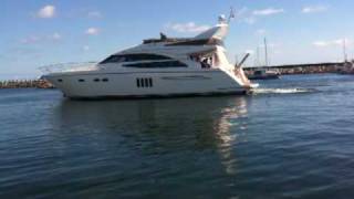 Princess 62 Yacht crashing in Dock in Læsø Harbour Denmark